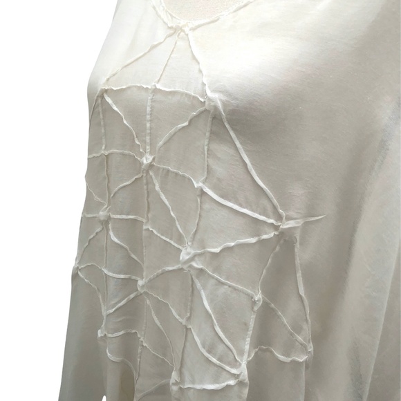 MAXSTUDIO CREAM LOOSE FIT SQUARE TOP GEOMETRIC DESIGN - Picture 7 of 16